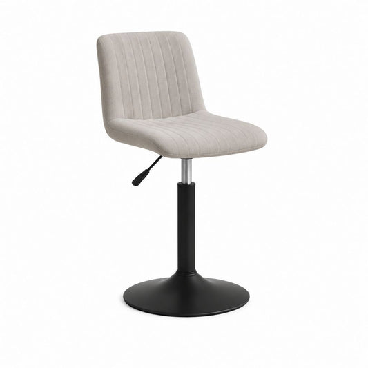 Höhenverstellbarer Barhocker Greige mit Polyestersamt Bezug Stahlfuß 48 x 52 x 88-109 cm